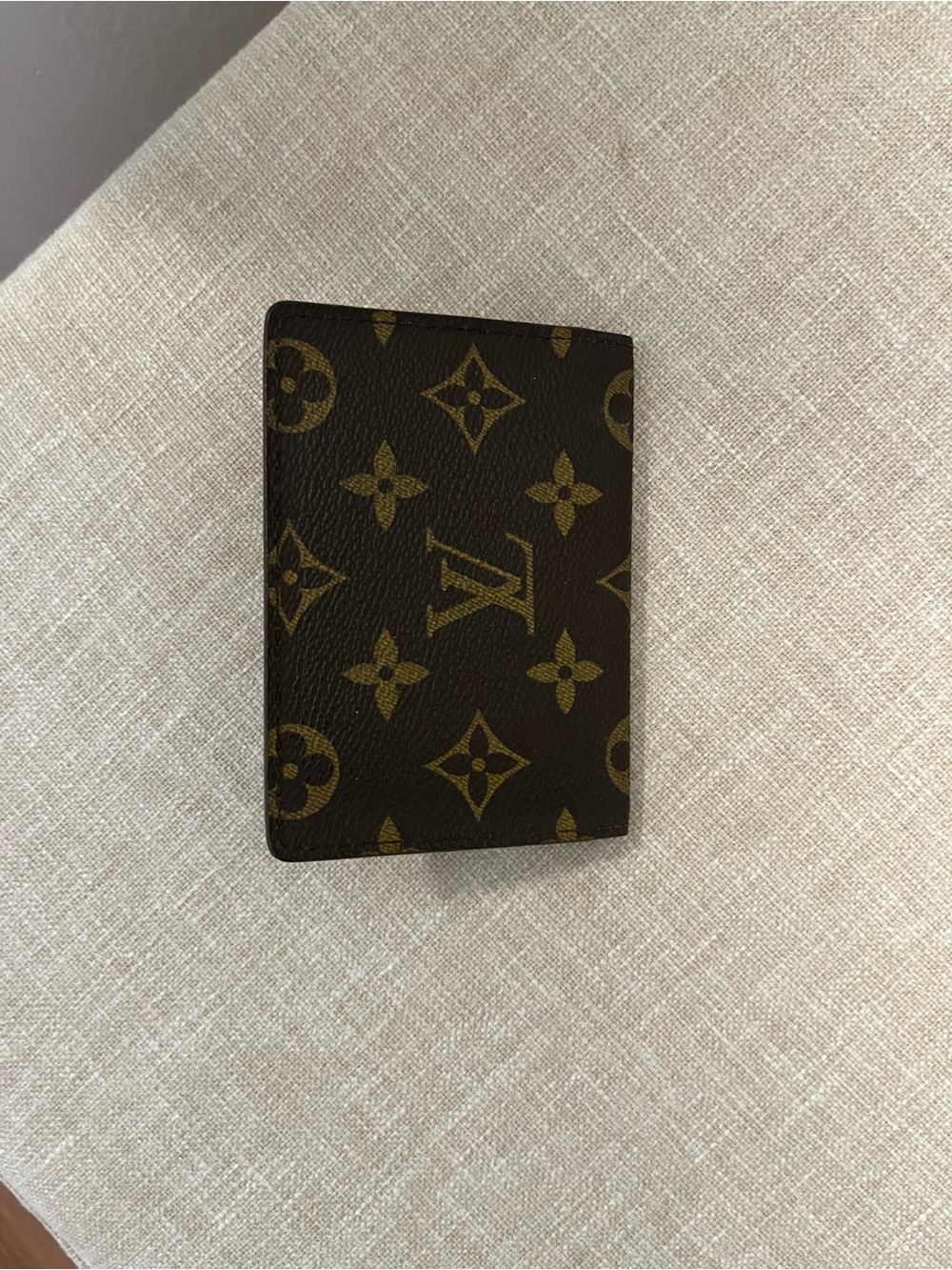 Louis Vuitton Monogram Canvas Card Case in Dark Brown and Gold